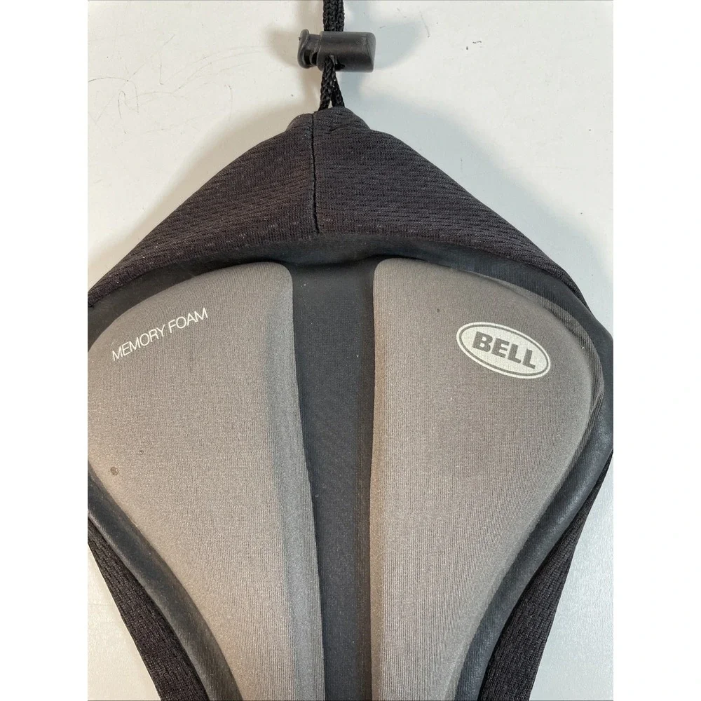 BELL MEMORY FOAM TRIANGLE BICYCLE SEAT COVER ADJUSTABLE COMFORT WASHABLE EX COND